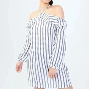 Stripe Halter Tie  Dress Aeropostale XS
